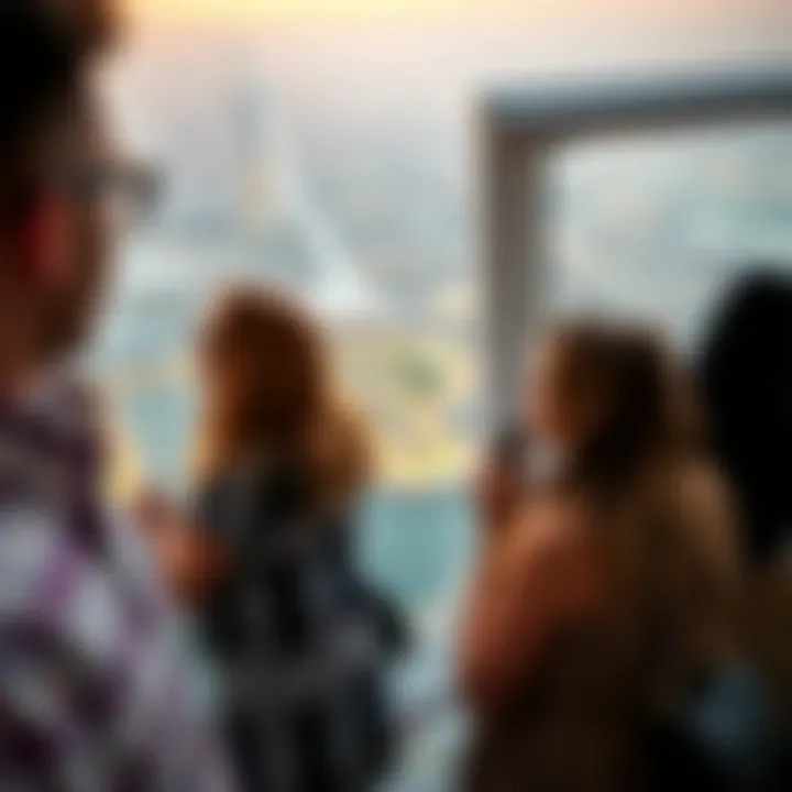 Visitors enjoying the view from the Eye of Dubai