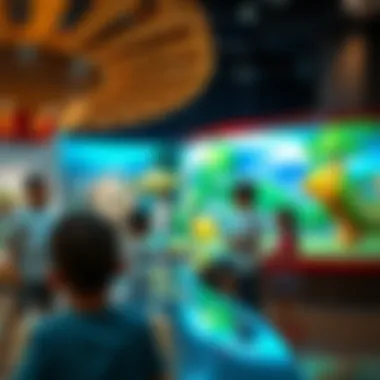Interactive Cultural Experiences for Children Children engaging with interactive exhibits in a cultural center