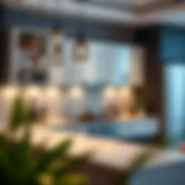 Contemporary Kitchen Design Well-equipped kitchen in a Dubai flat highlighting contemporary design