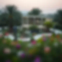 A serene view of حديقة الاتحاد showcasing its lush greenery