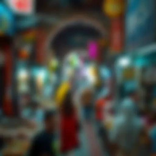 Bustling atmosphere of a traditional souk in Dubai