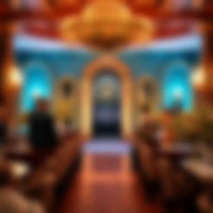 Exclusive high-society event with opulent decor