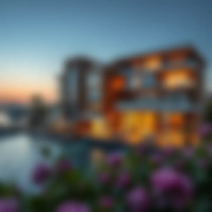 Lavish luxury properties overlooking the waterfront