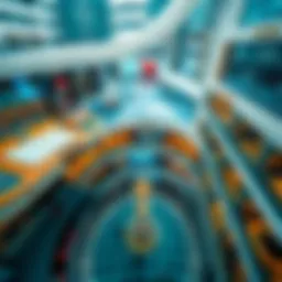 Aerial view of Hokka Dubai Mall showcasing its architectural elegance and bustling atmosphere.