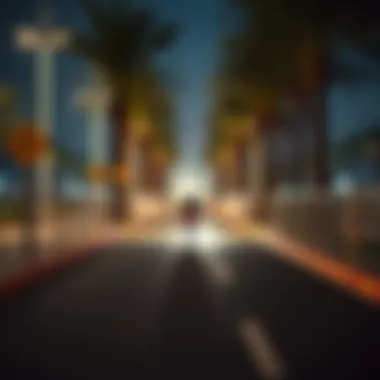 Safety Features Enhancing User Experience Safety features along the Hudayriat Cycling Track, highlighting barriers and signage