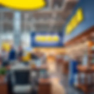 Customer-Centric Interior Design of IKEA Interior layout of IKEA exhibiting customer-friendly design