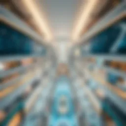 Aerial view of the Dubai Mall's vast interior