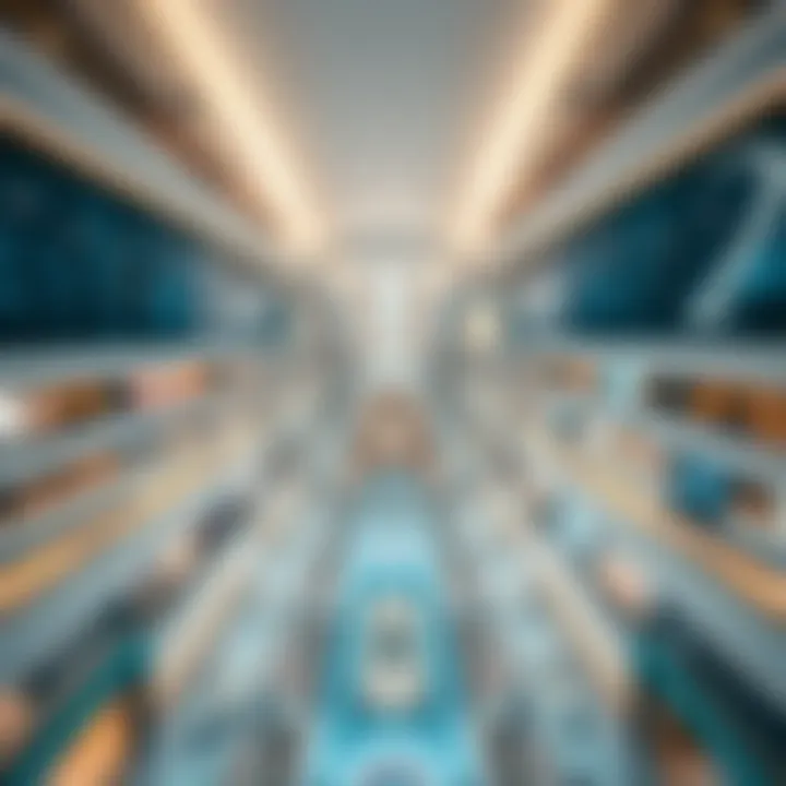 Aerial view of the Dubai Mall's vast interior