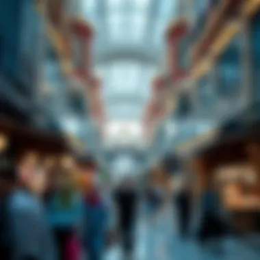 Vibrant marketplace area within Dubai Mall