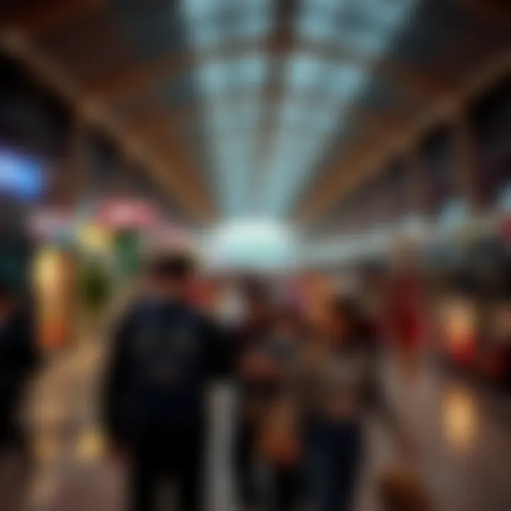 A bustling scene at Jafiliya Bus Station illustrating commuter interactions.