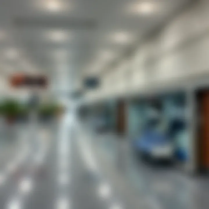 Inside view of Jafiliya Bus Station highlighting passenger facilities and amenities.