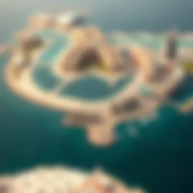 Aerial View of Jumeirah Bay Beach Aerial view showcasing the geographical layout of Jumeirah Bay