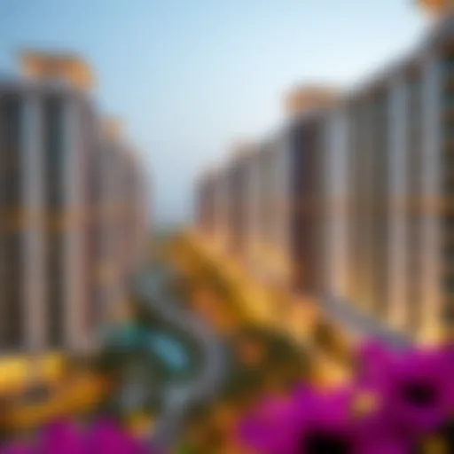 Stunning Architecture of Jumeirah Heights Panoramic view of Jumeirah Heights showcasing its modern architecture