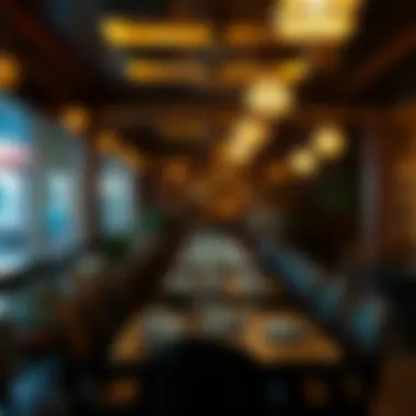 An inviting interior of a popular Indian restaurant in Karama, capturing the essence of the dining experience.