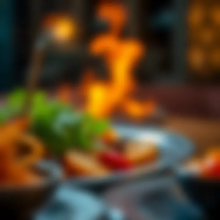 A close-up of a chef's signature dish, representing the culinary innovation in Karama.