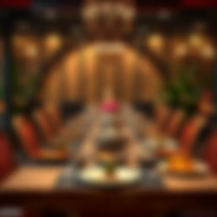 A beautifully arranged table set for a traditional Indian meal, highlighting cultural significance.