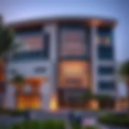 Modern architectural marvel showcasing a facility management building in the UAE
