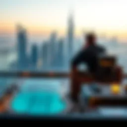 Stunning view of a luxury estate in Dubai's skyline