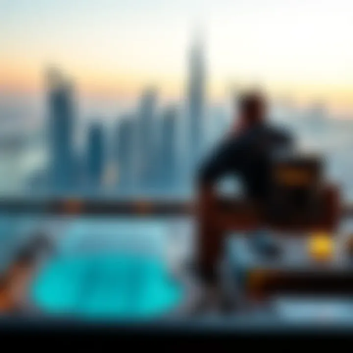 Stunning view of a luxury estate in Dubai's skyline