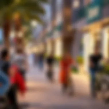 Vibrant community lifestyle around Damac Crown