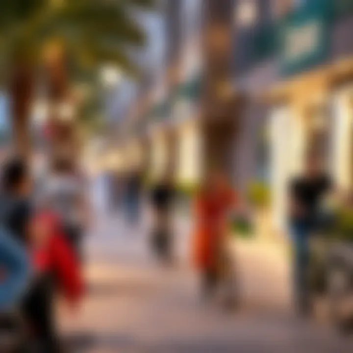 Vibrant community lifestyle around Damac Crown