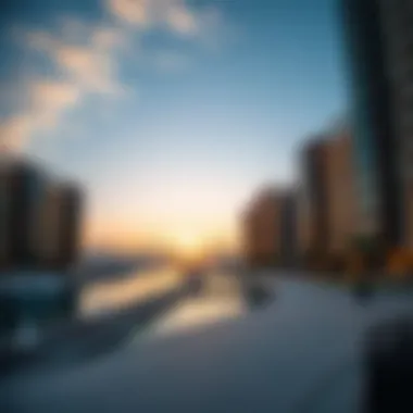 Sunset Serenity at Marina Vista Stunning sunset over Emaar Beachfront and Marina Vista