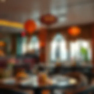 Cultural Vibes: A Unique Dining Atmosphere Joyful dining experience with vibrant local culture reflected in the decor