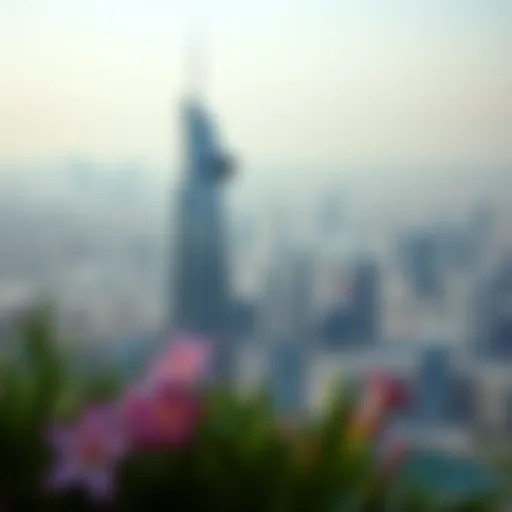 Meera Tower Overlooking Dubai Panoramic view of Meera Tower amidst Dubai's skyline