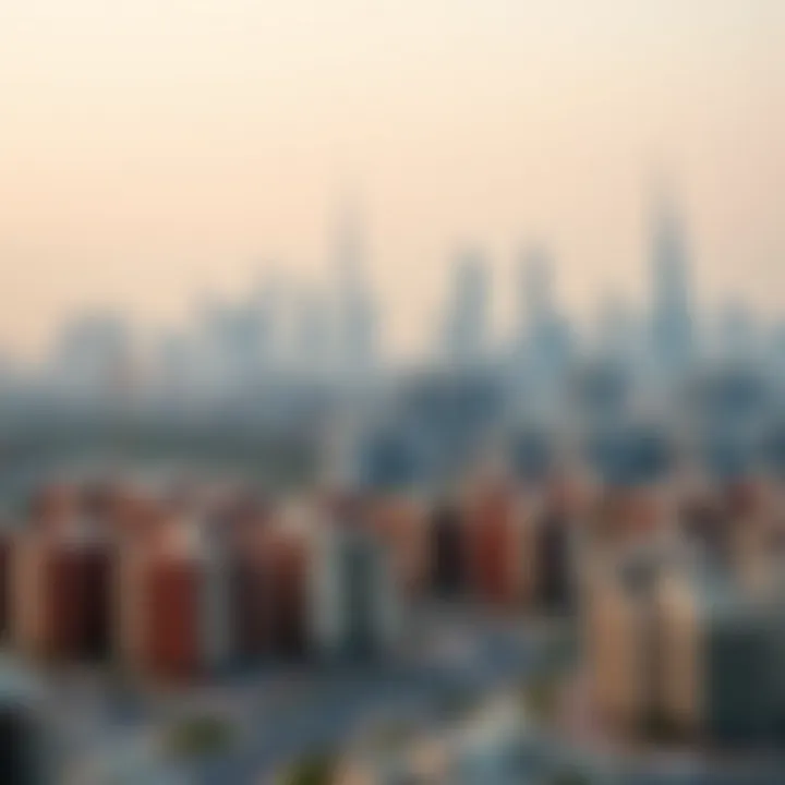 Dubai skyline showcasing residential areas