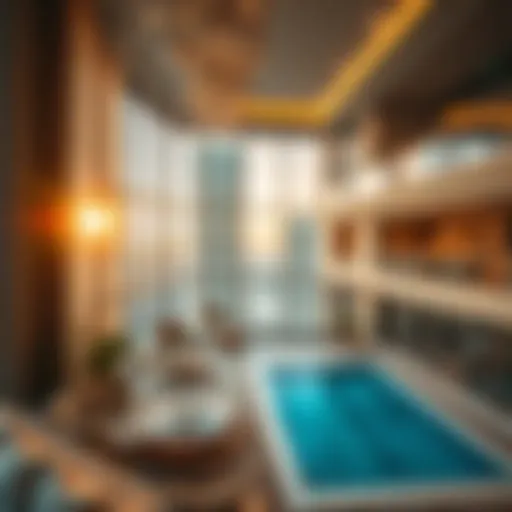 Luxurious apartment view in Dubai