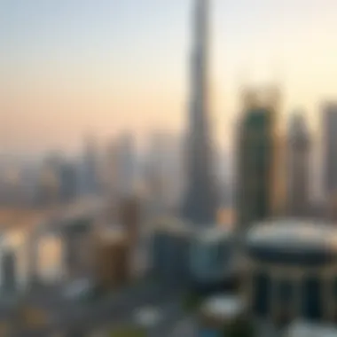 Downtown Dubai: The Epicenter of Luxury and Innovation Futuristic skyline of Downtown Dubai with Burj Khalifa in view
