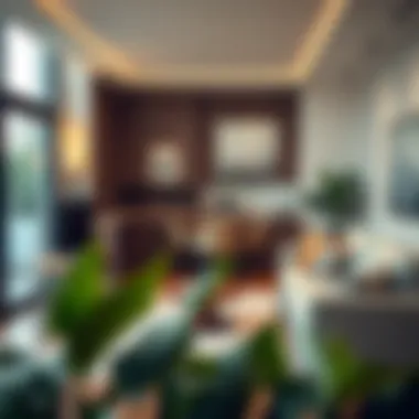 Cozy living area in a one-bedroom rental, emphasizing comfort and style