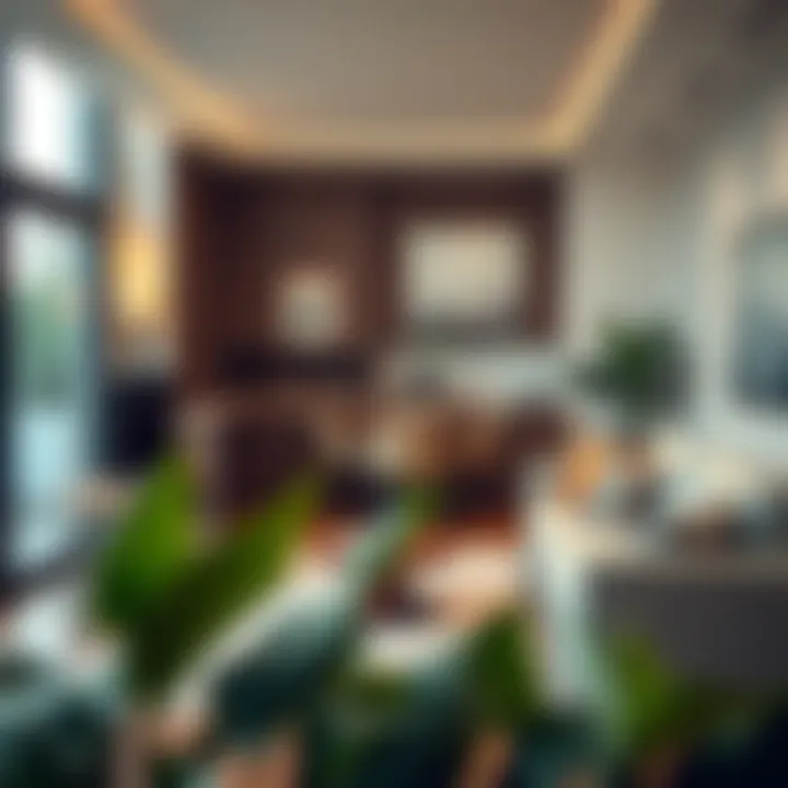 Cozy living area in a one-bedroom rental, emphasizing comfort and style