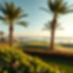 Stunning view of a luxury golf course in Dubai