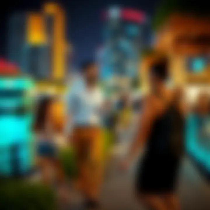 Vibrant lifestyle scene at Quayside with waterfront activities