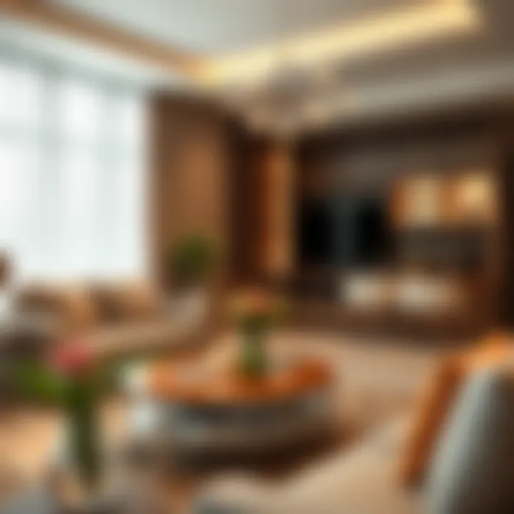 Cozy living space in Rashidiya studio