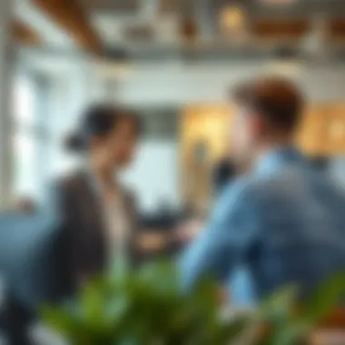 Real estate agent discussing options with clients