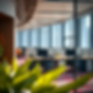 Interior Design of Regus Business Center Modern coworking space layout showcasing workstations