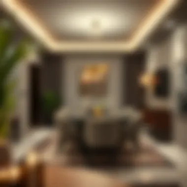 Trendy dining area in a Mirdif apartment