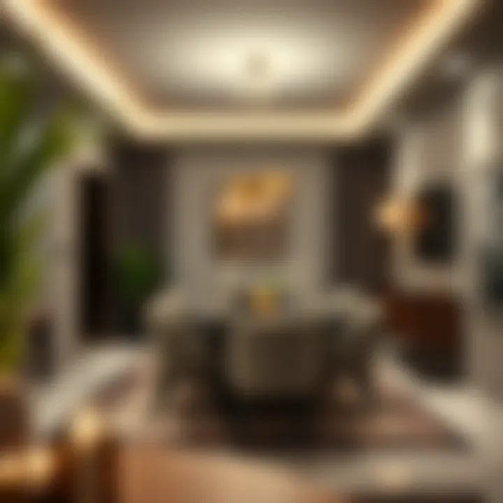 Trendy dining area in a Mirdif apartment