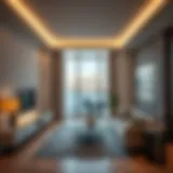 Modern Dubai apartment interior showcasing contemporary design