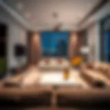 Modern rental apartment living room in Mirdif