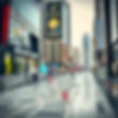 A map highlighting strategic locations for retail spaces in Bur Dubai