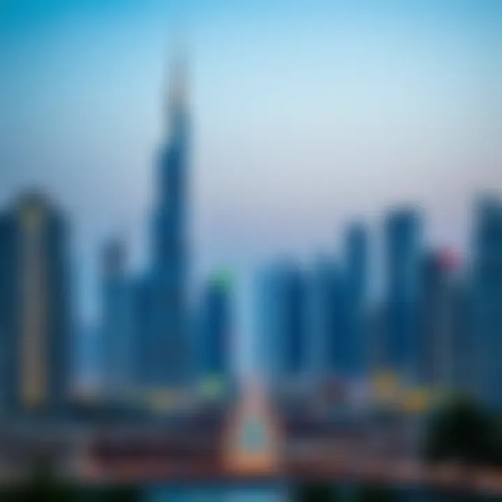 Dubai's Iconic Rental Property Skyline Skyline of Dubai showcasing iconic rental properties