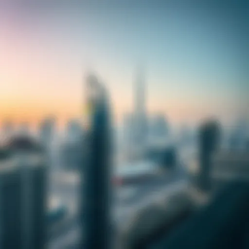 A panoramic view of Dubai's skyline featuring modern architecture