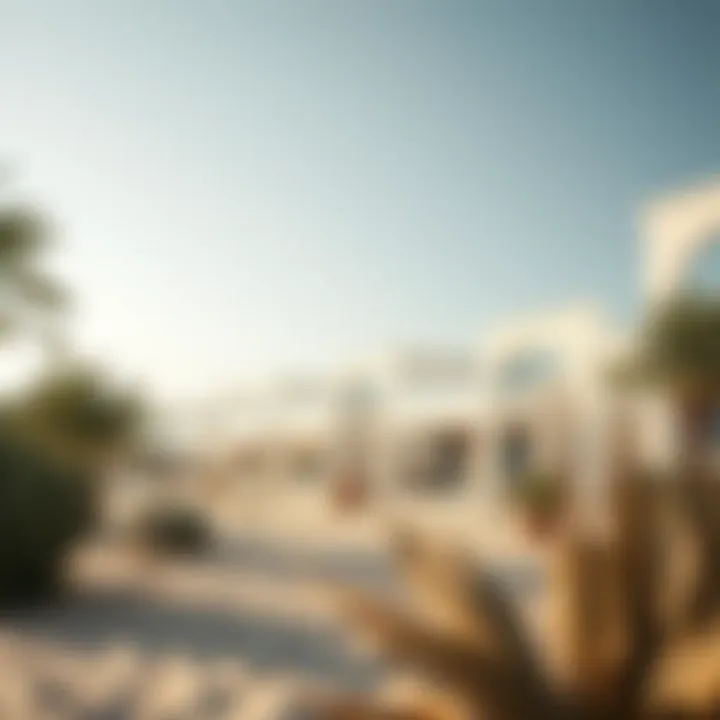 Tranquil Lifestyle in Sandy Area Tranquil lifestyle in a sandy residential area of Dubai