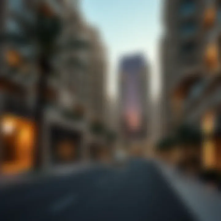 Luxury Residences in SEEF Dubai: A Street-Level Perspective Street view of SEEF Dubai highlighting luxury residences