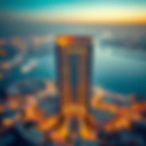 Stunning view of Square Tower at JVC