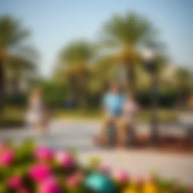 Scenic Park in Teccom Scenic park area in Teccom with families enjoying leisure