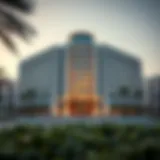 Stunning exterior view of the Al Ferdous Building showcasing modern architecture